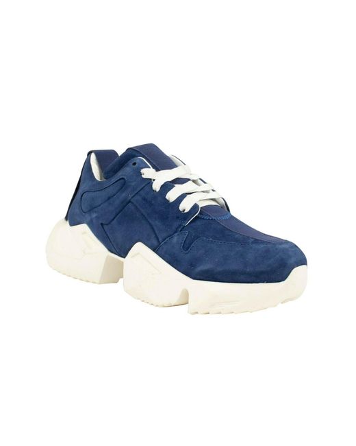 Unravel Project Blue Cut-out Sole Sneakers
