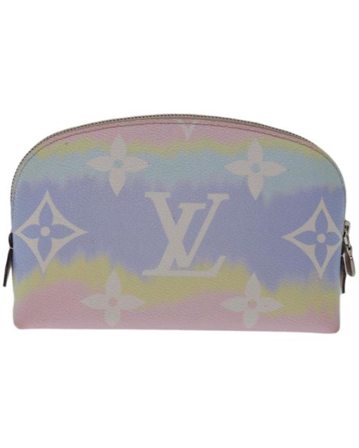 Louis Vuitton Blue Pochette Canvas Clutch Bag (pre-owned)