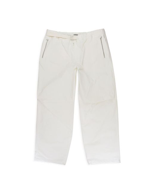 パンツ JIL SANDER Drawstring Trouseres 44 White Jil Sander Drawstring Trousers in White for Men | Lyst