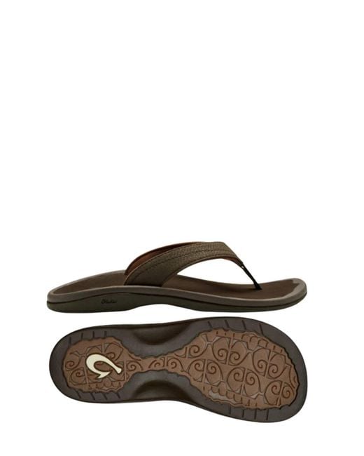 Olukai Brown Ohana Sandals for men