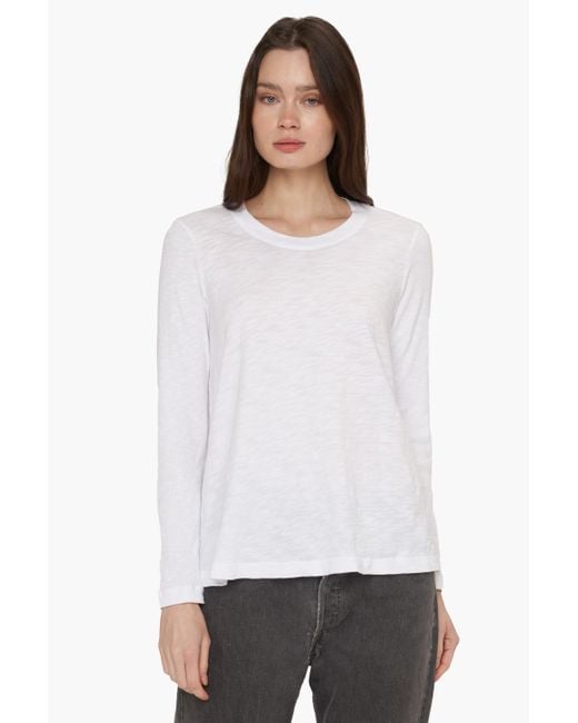 Wilt White Crew Trapeze Long Sleeve Mixed