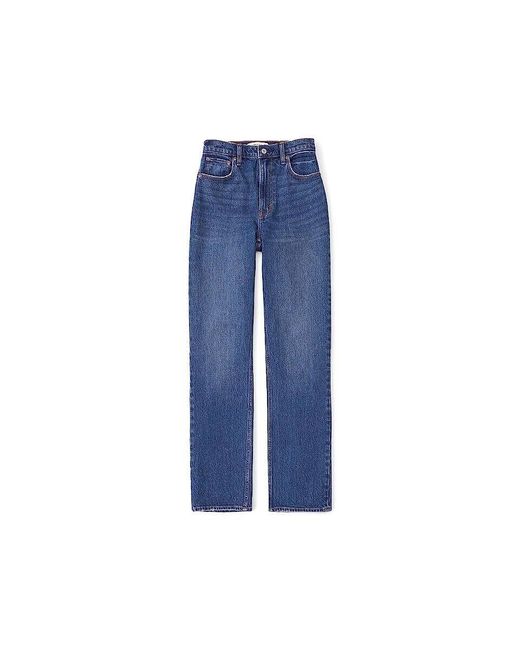 Abercrombie & Fitch Blue Ultra Jeans High-Rise Straight Leg 90S Erk998