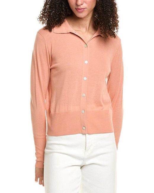 Vince Pink Collared Button-Down Shirt