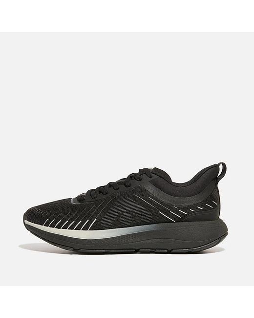 Fitflop Black Ffrunner Mesh Running/Sports Trainers Poly/Pu/Tpu