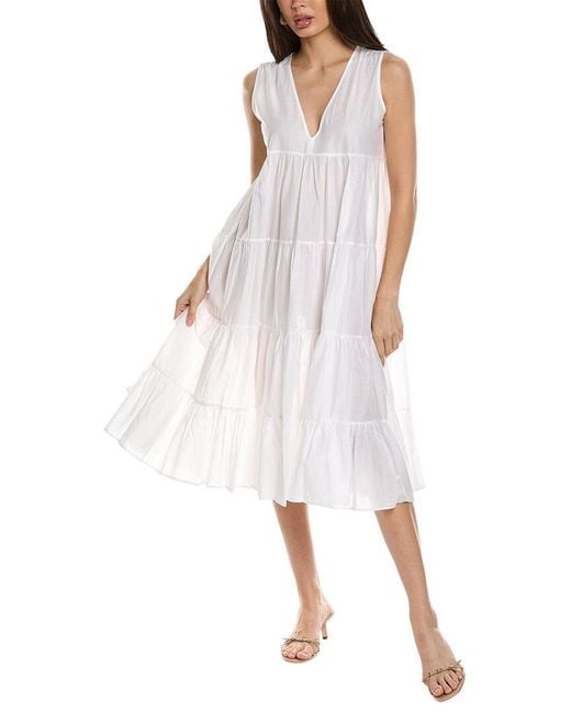Merlette White Chelsea Midi Dress