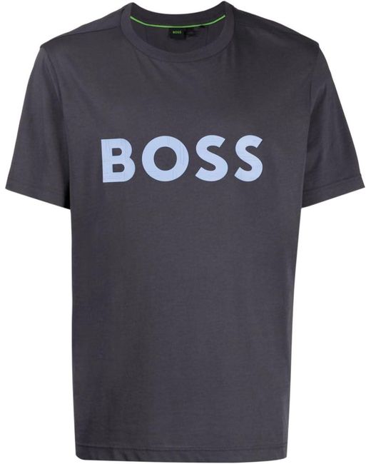Boss Blue Men Tee 1 Regular Fit Short Sleeve Cotton T-shirt 027-dark Grey for men