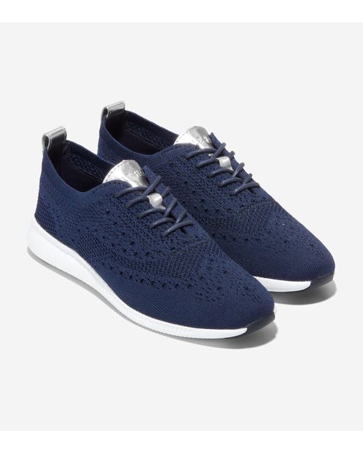 Cole Haan Blue 2.Zerogrand Wingtip Oxford