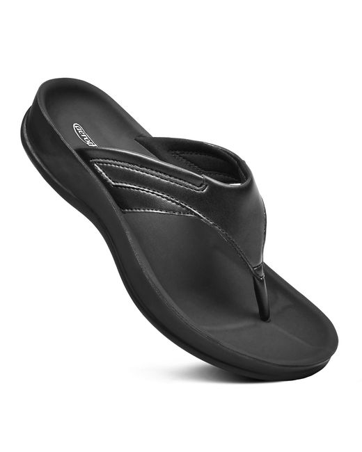 AEROTHOTIC Black Sandals Algiz