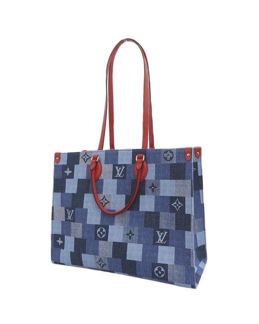 Pre-owned Louis Vuitton Fabric Handbag In Blue