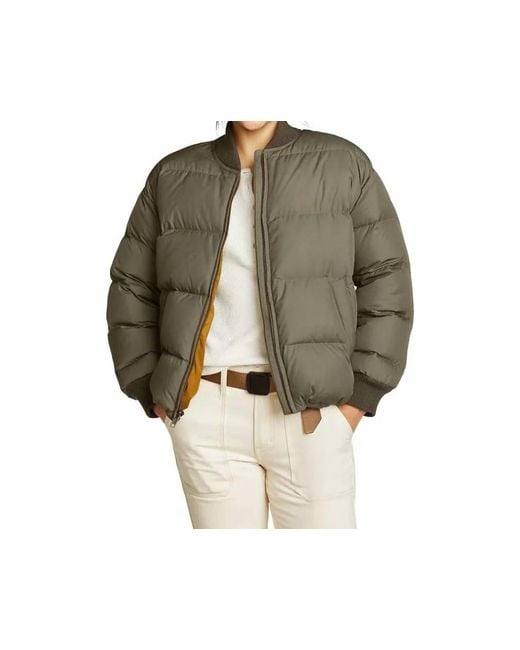 Eddie Bauer Natural Original Down Puffer Bomber Jacket