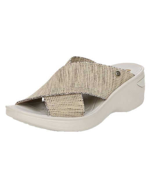 Bzees Natural Desire Woven Stretch Wedges