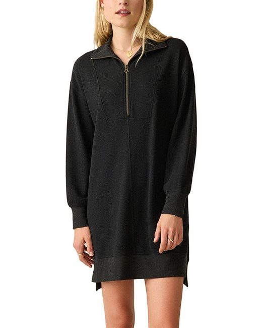 Faherty Brand Black Legend Quarter Zip Dress