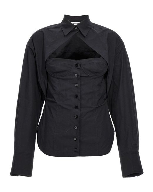 The Attico Black 'Bustier' Shirt