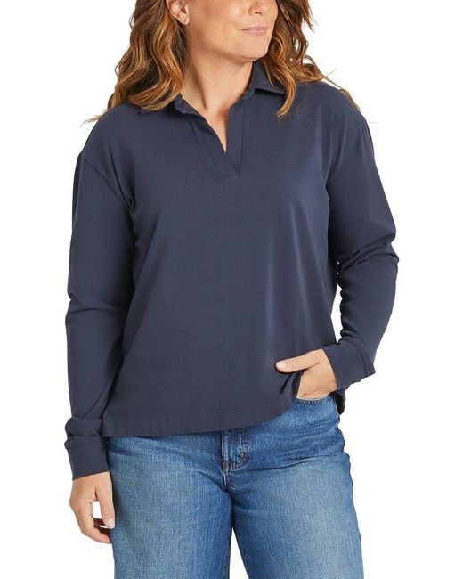 Life Is Good. Blue Collared Pullover