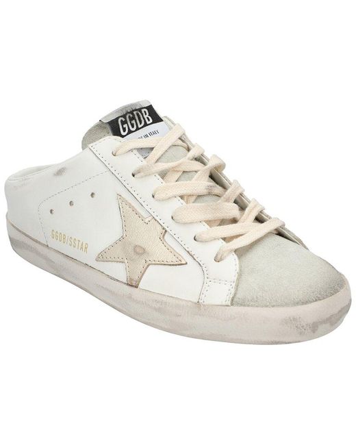 Golden Goose Deluxe Brand White Superstar Sabot Leather Sneaker