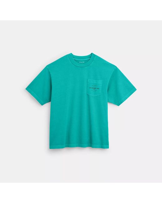 COACH Blue Pocket T Shirt for men