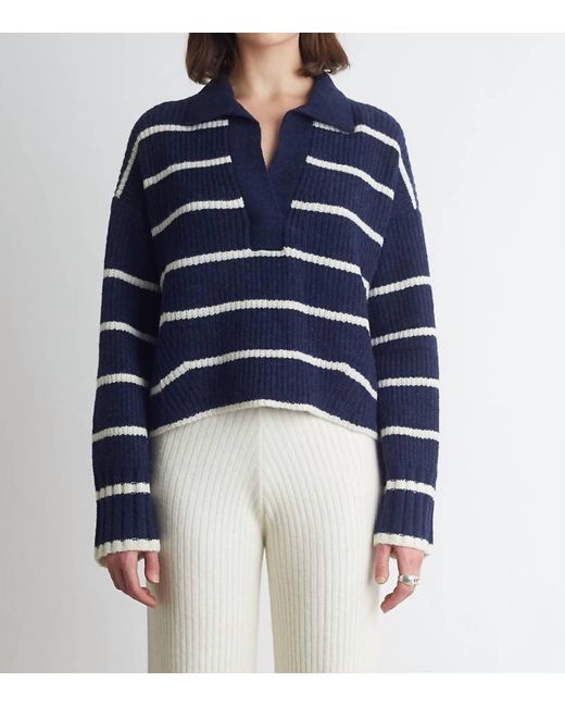 Eleven Six Blue Byrnn Stripe Sweater