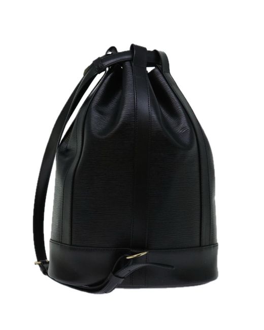 Louis Vuitton Black Randonnée Leather Shoulder Bag (pre-owned)