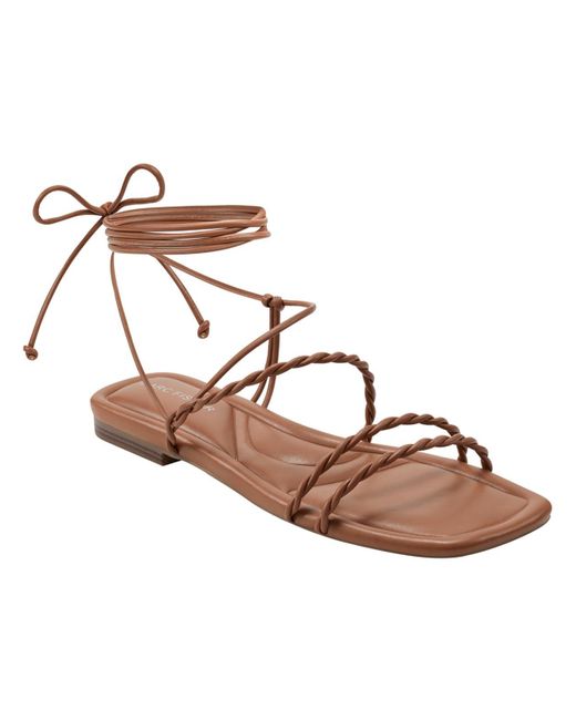 Marc Fisher Pink Mflakita Faux Leather Dressy Strappy Sandals