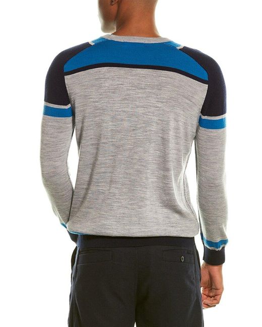 RAW Colorblocked Wool Crewneck Sweater 