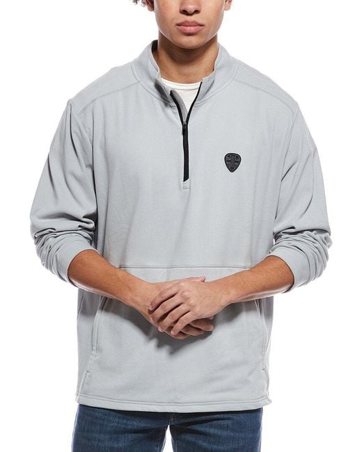 Ben Sherman Gray Microfleece 1/4-Zip Pullover for men