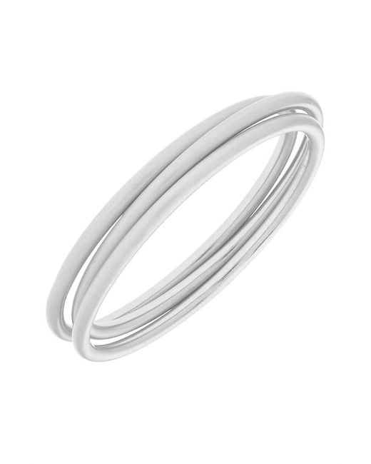 Canvas Style White Isla Satin Bangles