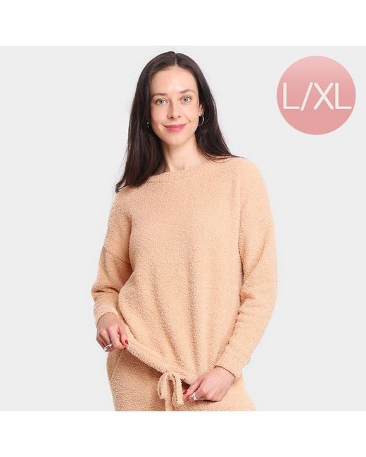TRUEDAMES Natural Solid Loungewear Sweatshirts Top