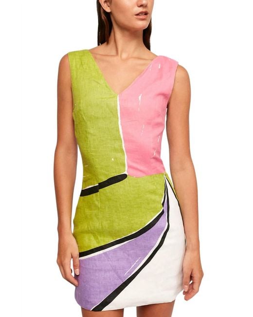 SWF Green Center Point Dress