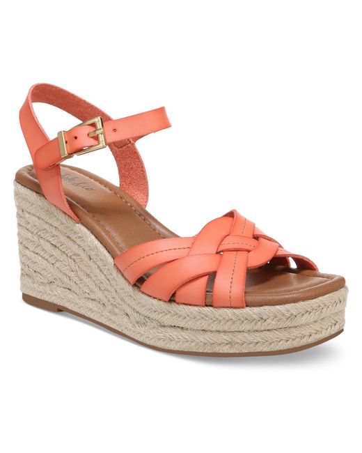 Style & Co. Pink Carresp Ankle Strap Wedge Espadrilles