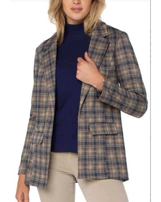 Liverpool Jeans Company Boyfriend Blazer With Princess Dart I in Blue