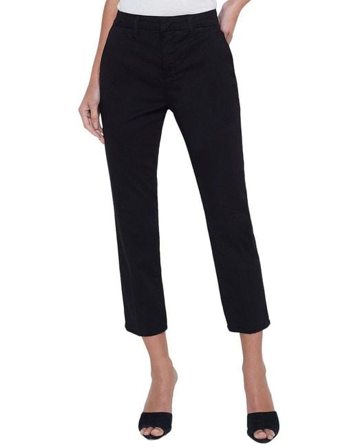 L'Agence Blue Harlow High-Rise Crop Slim Trouser