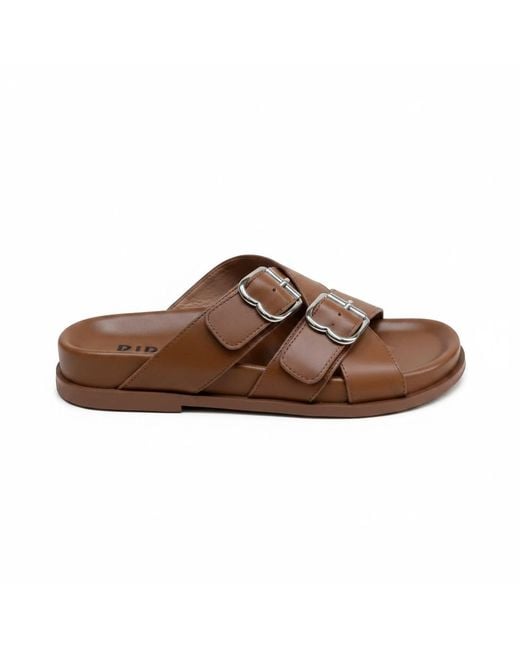 Bibi Lou Brown Bellamy Open Toe Slides
