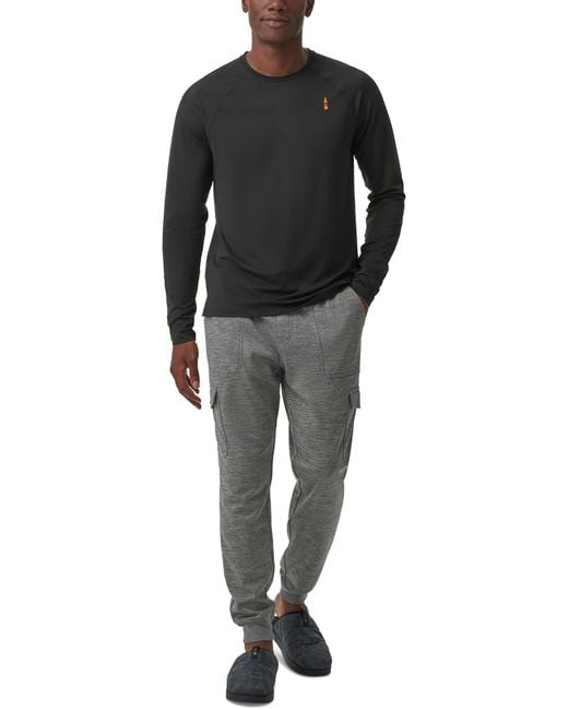 BASS OUTDOOR Black Fleece jogger Cargo Pants for men
