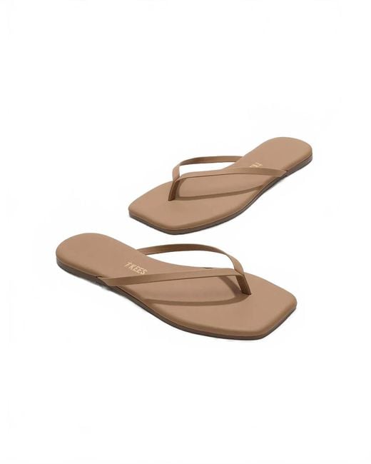 TKEES White Square Toe Lily Flip Flop