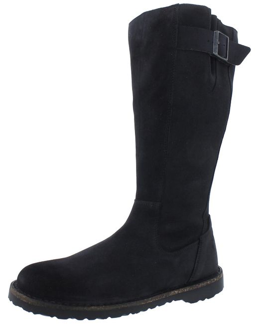 Birkenstock Black Melrose High Suede Footbed Knee-high Boots