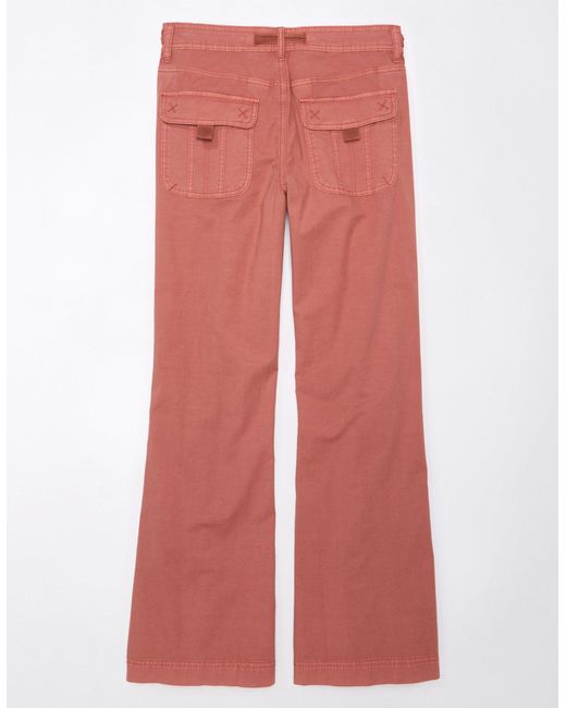 American Eagle Outfitters Red Ae Low-rise baggy Flare Pant