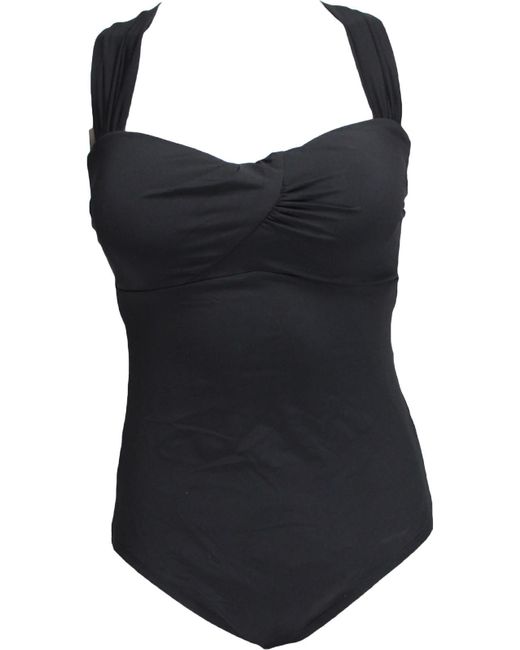Jantzen Ruched Tummy Control Onepiece Swimsuit in Black Lyst
