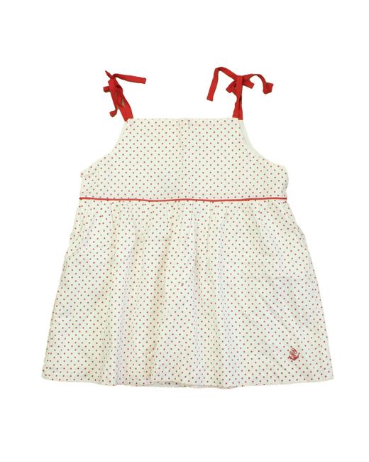 Jacadi White Girls Polka Dots Tank Top