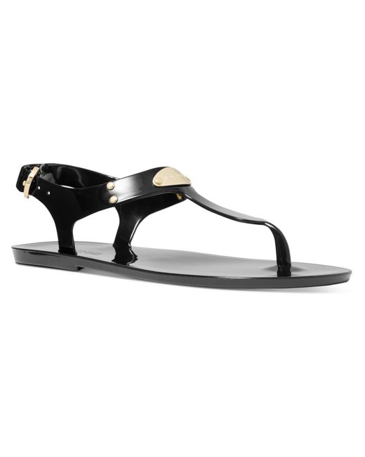 MICHAEL Michael Kors Black Sandals Ankle Strap T-strap Sandals