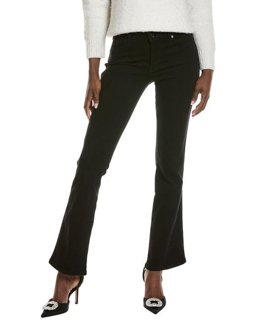7 For All Mankind Black Kimmie Form Fitted Bootcut Jean
