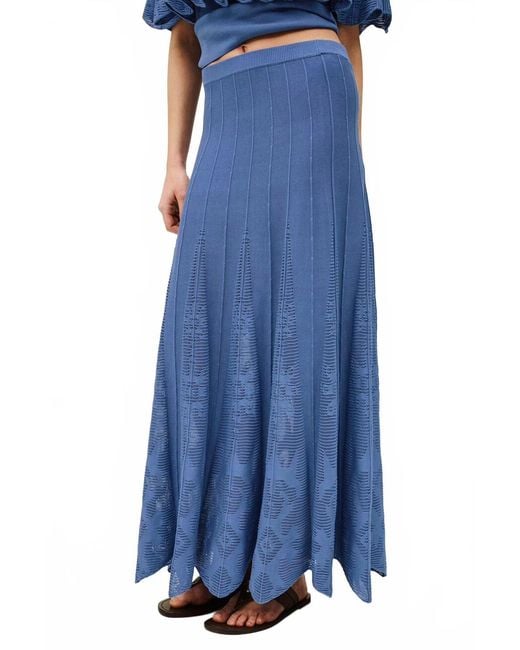 Ba&sh Blue Serta Skirt