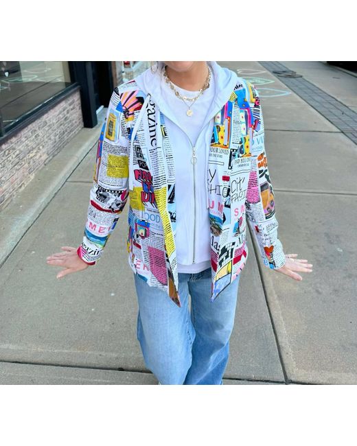 Dolcezza Blue Blazer Hoodie Jacket
