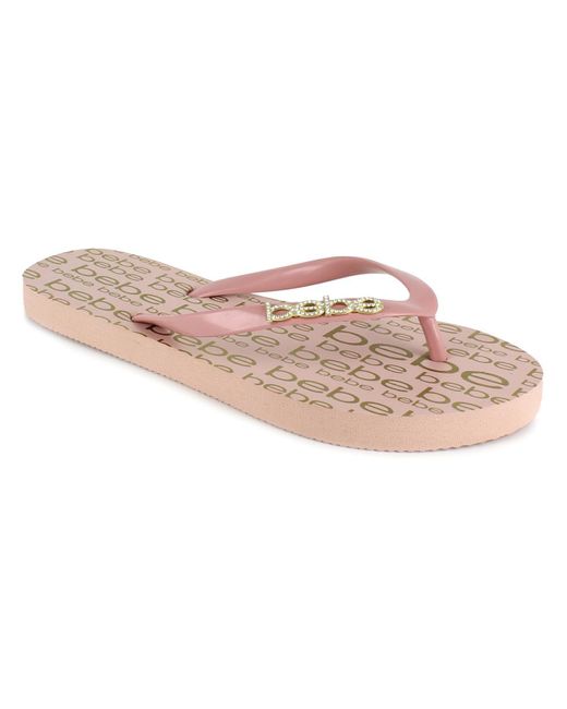 Bebe Pink Samirah Flip-flops Slip On Thong Sandals