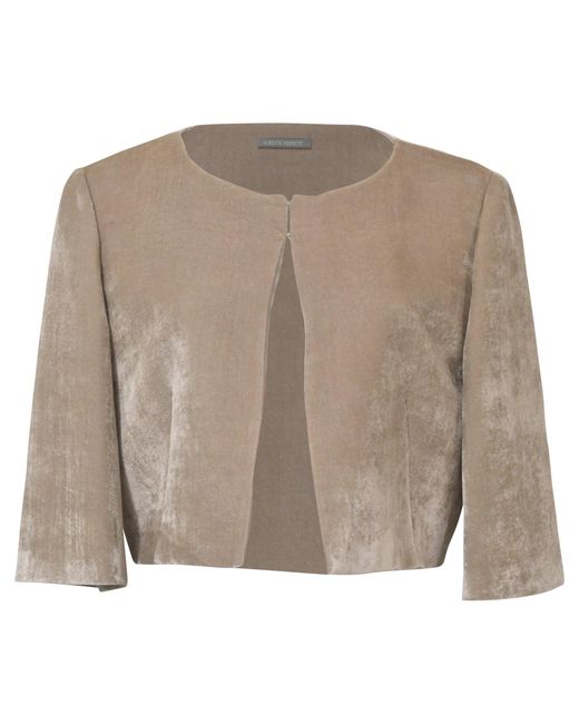 Alberta Ferretti Brown Cropped Jacket