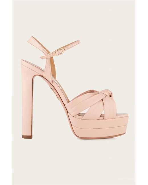 Aquazzura Natural Nina Plateau Sandal