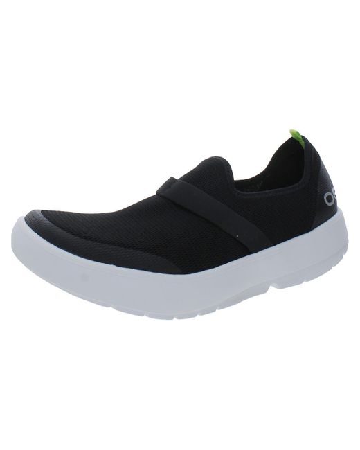 OOFOS Black Performance Fitness Slip-on Sneakers