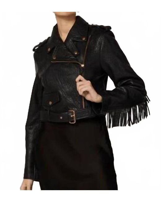 Cleobella Black Harrison Leather Jacket