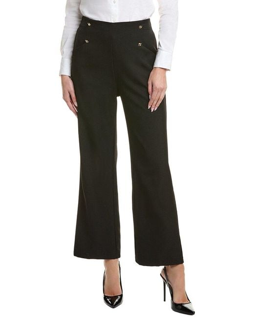 Gracia Black Button Front Slack