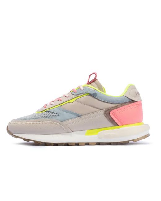 HOFF White Tana Trainers Sneaker In Multi Light Blue, Pink Neon, Yellow