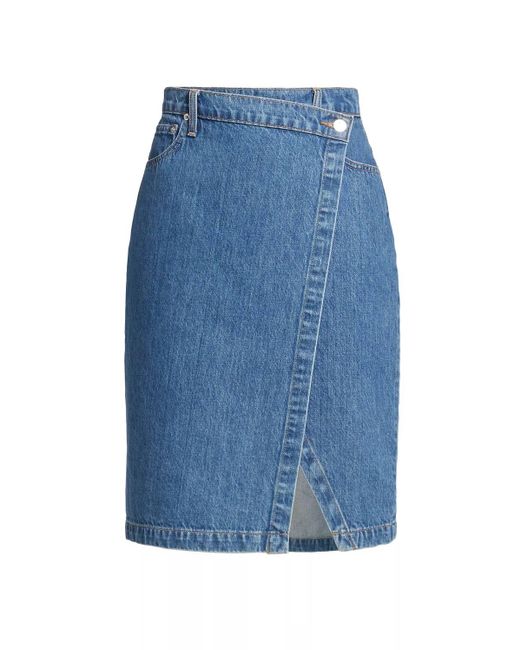10 Crosby Derek Lam Blue Aine Asymmetrical Denim Skirt